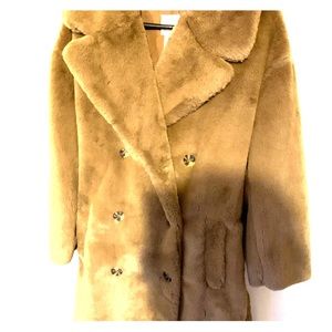 Ladies faux fur coat size Medium